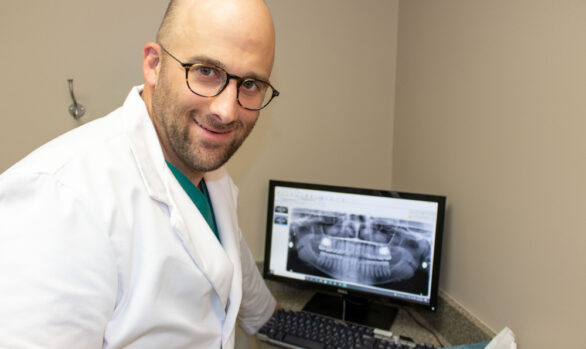 Dr. Jonathan Hale Looks at an X-Ray
