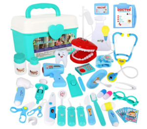 The contents of Dentist Play Kit sold on Amazon
